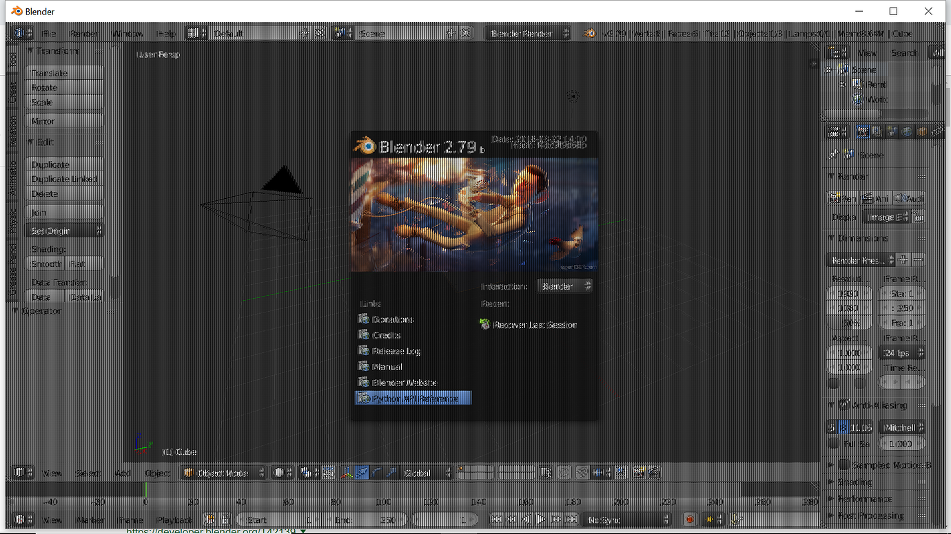 blender system is out of gpu