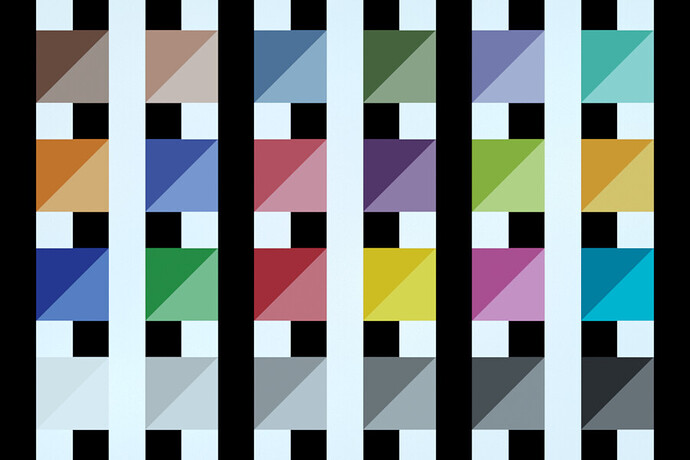 Spectral and RGB Colors white stripes