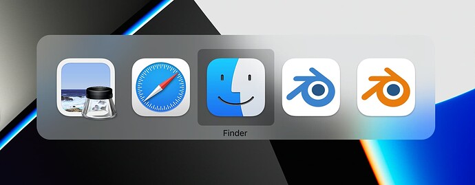 Blender macOS icons