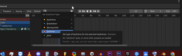 keyframe types