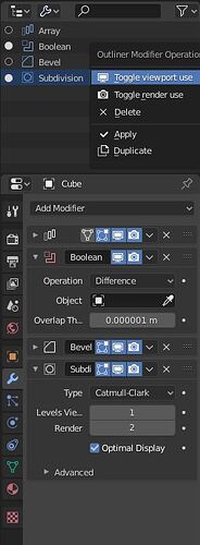 Modifiers_Display mode