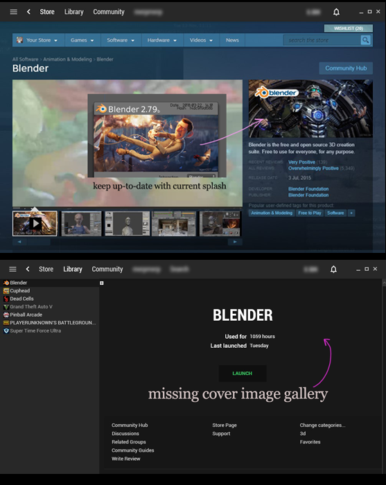 Blender on Steamworks - Site Feedback - Developer Forum