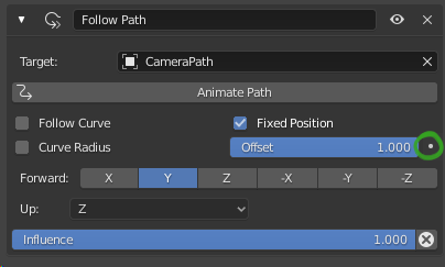 Offset keyframable in Follow Path constraint - Usability -