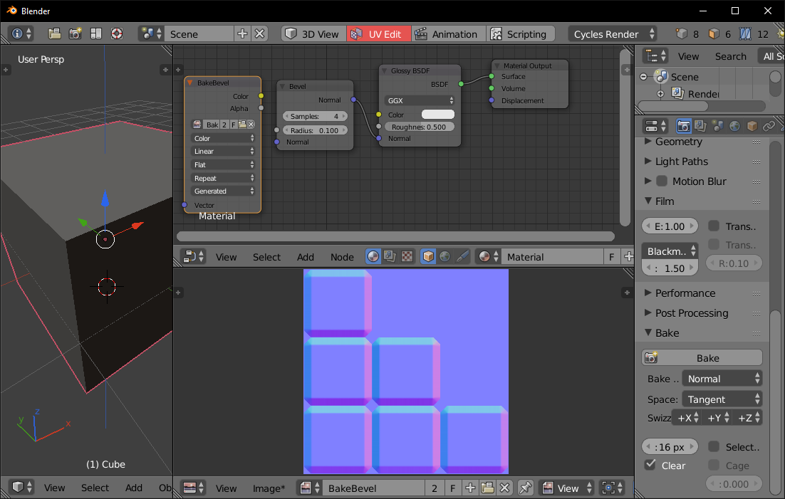 Baking Normal From Bevel Node Issue User Feedback Blender Developer Talk