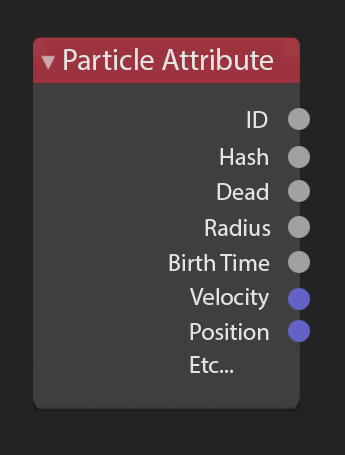 Particle Attribute