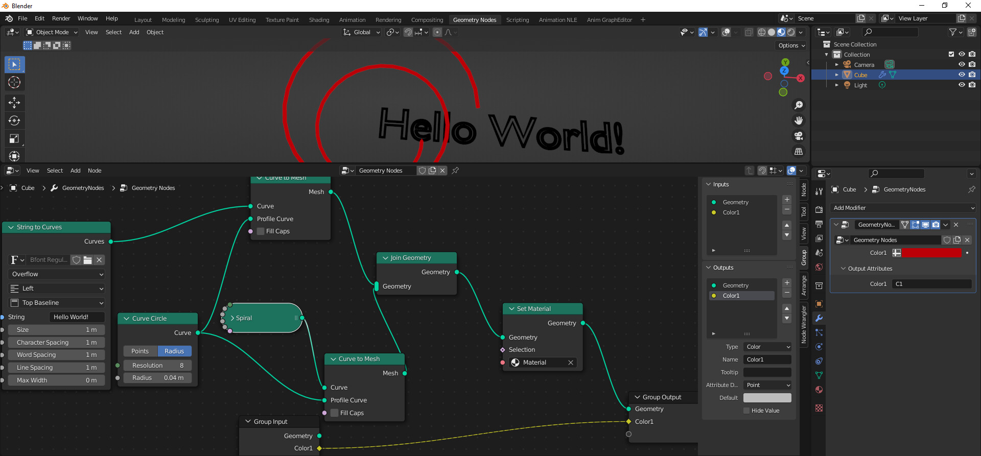 Geometry Nodes: add to Output an Attribute Domain option = per Object/Global - Geometry Nodes - Blender Talk