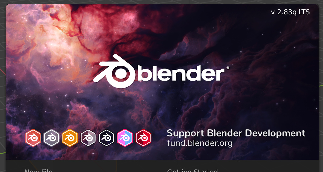 Support terms. Blender Foundation logo.
