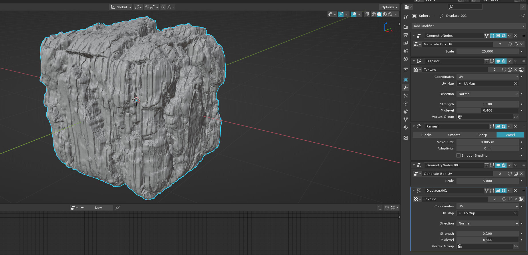Possible to make a sharp rock like thisin geometry nodes? - Modeling -  Blender Artists Community